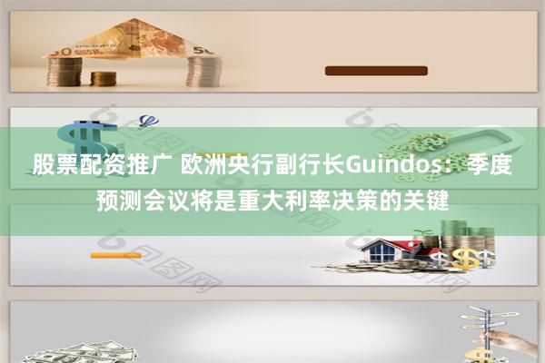 股票配资推广 欧洲央行副行长Guindos：季度预测会议将是重大利率决策的关键